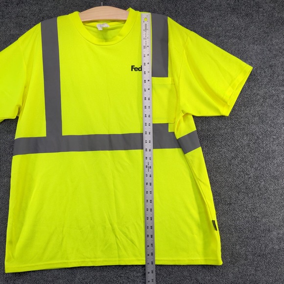 FedEx Men's Reflective Uniform T Shirt Green Size 2X Type R Class 2 Employee - Picture 10 of 12